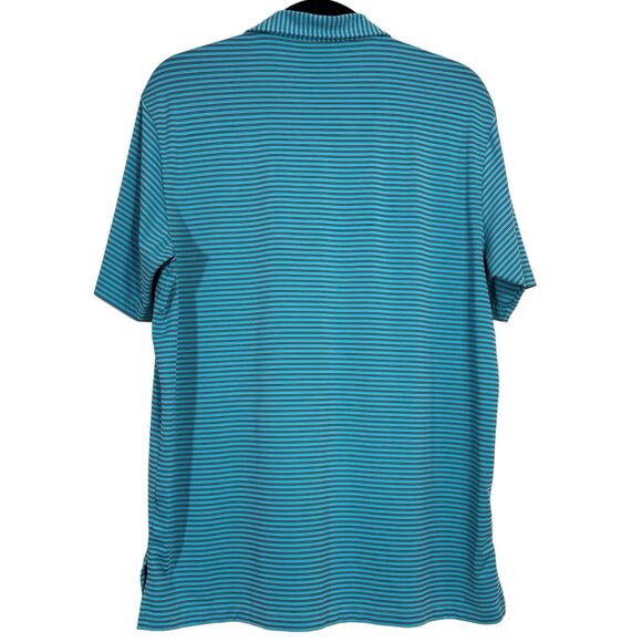 Peter Millar Summer Comfort Golf Polo Shirt Mens Size XL Blue Striped - Picture 4 of 10